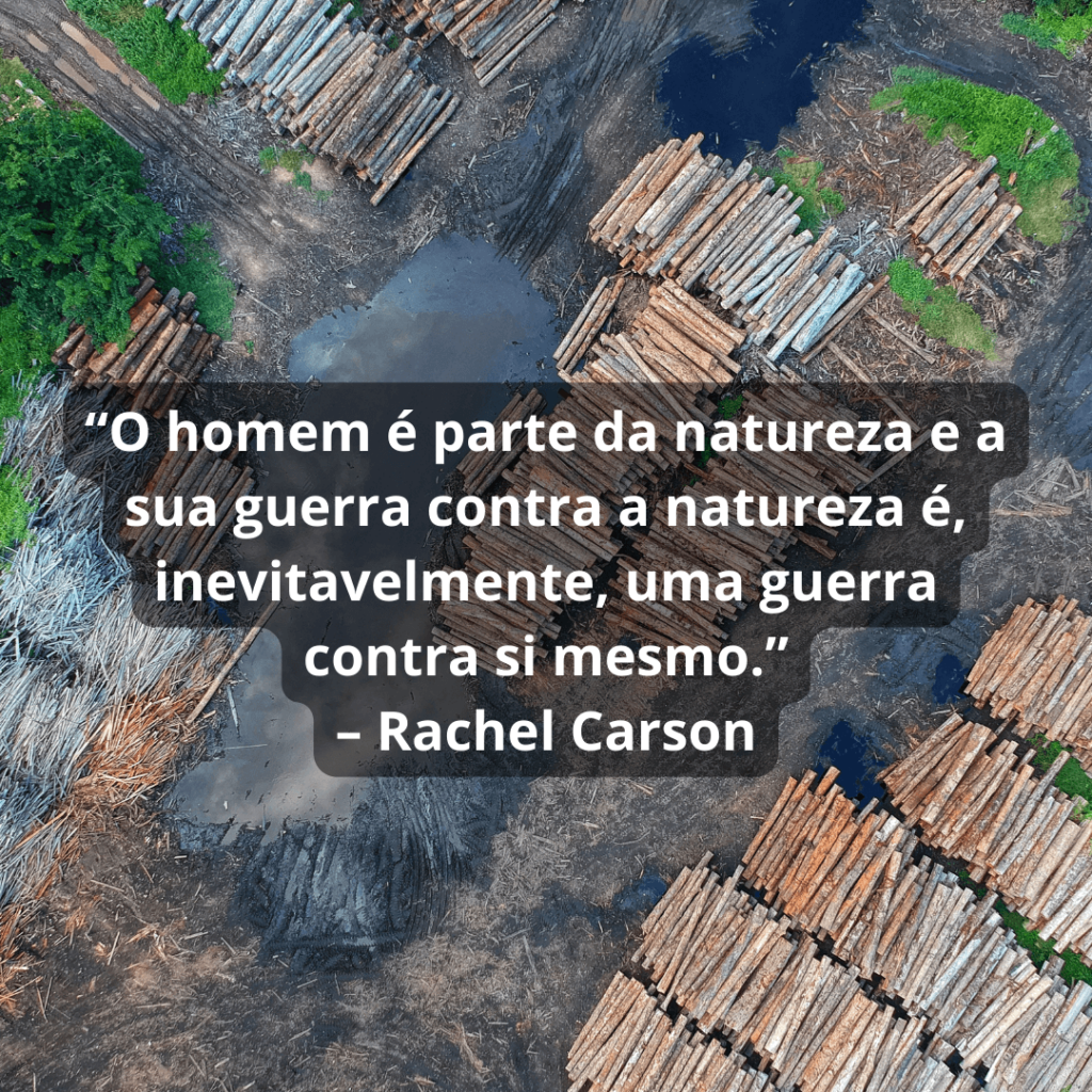 “O homem é parte da natureza e a sua guerra contra a natureza é, inevitavelmente, uma guerra contra si mesmo.” – Rachel Carson
